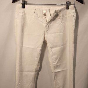 White VIP Jeggings High Stretch Cropped Ankle Size Junior 5/6